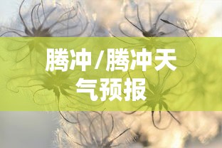 腾冲/腾冲天气预报