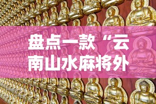 盘点一款“云南山水麻将外卦神器”确实有挂
