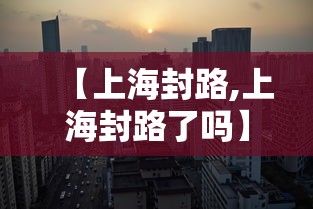 【上海封路,上海封路了吗】