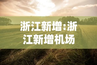 浙江新增:浙江新增机场