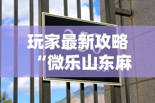 玩家最新攻略“微乐山东麻将免费挂”辅助工具插件,揭秘技巧开挂
