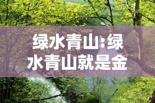 绿水青山:绿水青山就是金山银山心得体会