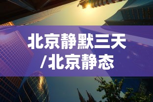 北京静默三天/北京静态